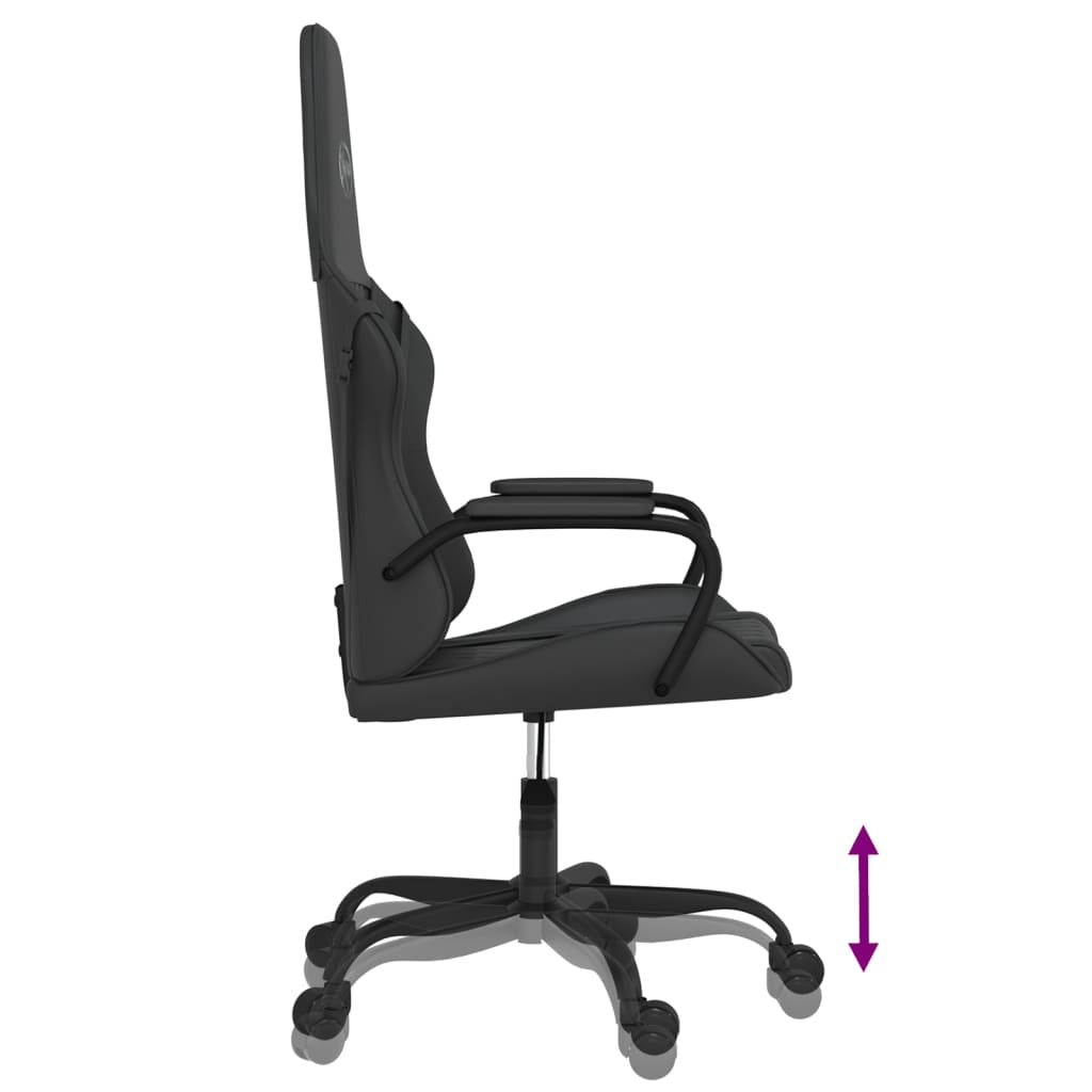 Cadeira de gaming couro artificial preto e vermelho