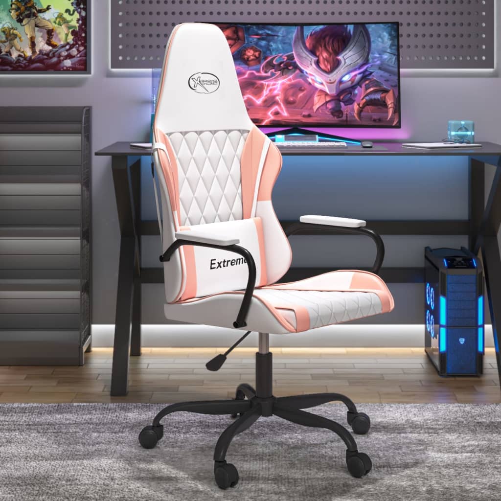 Cadeira de gaming couro artificial preto e vermelho