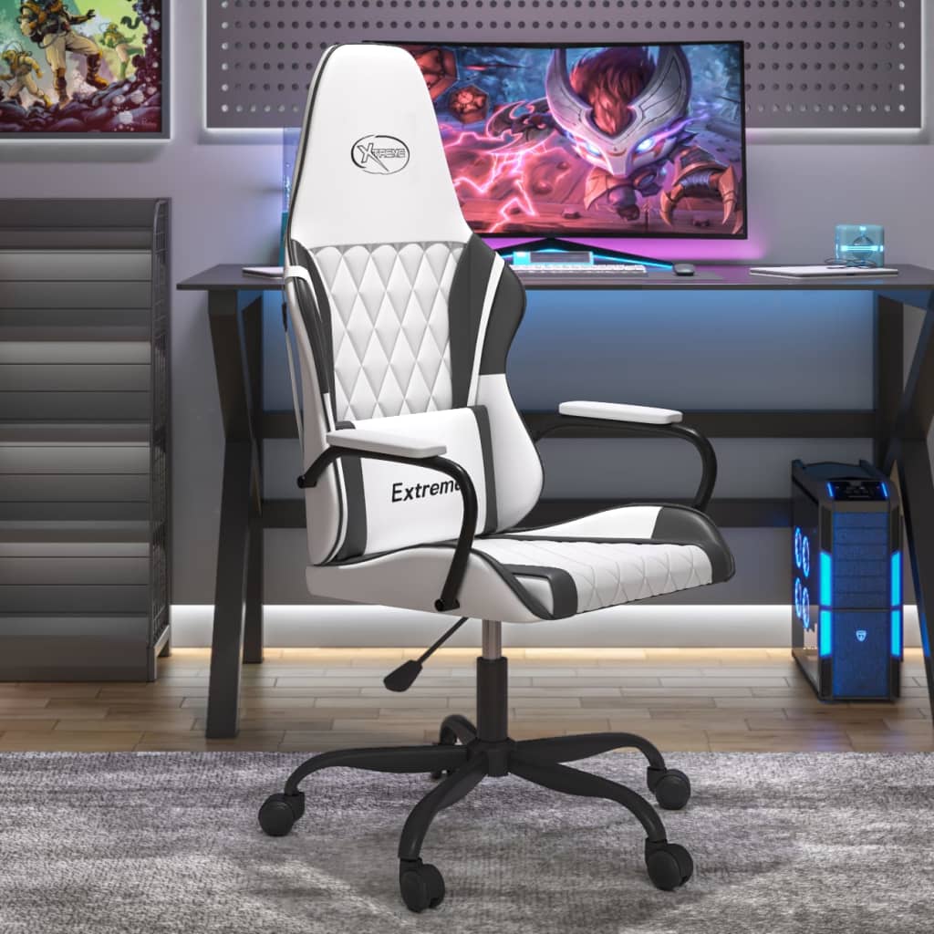Cadeira de gaming couro artificial preto e vermelho