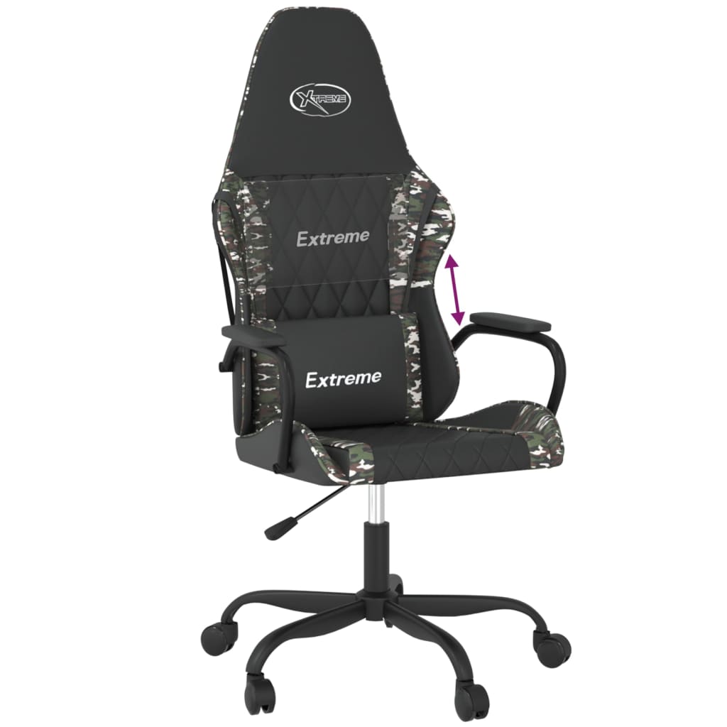 Cadeira de gaming couro artificial preto e vermelho