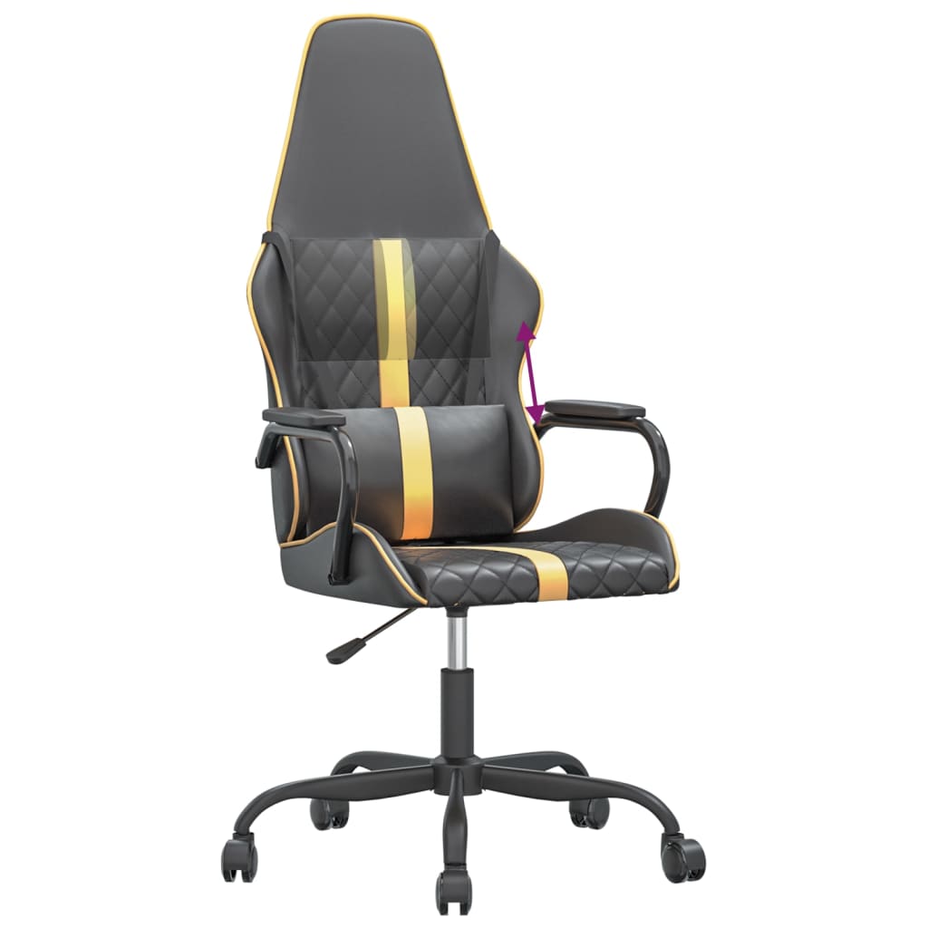 Cadeira de gaming couro artificial preto e vermelho