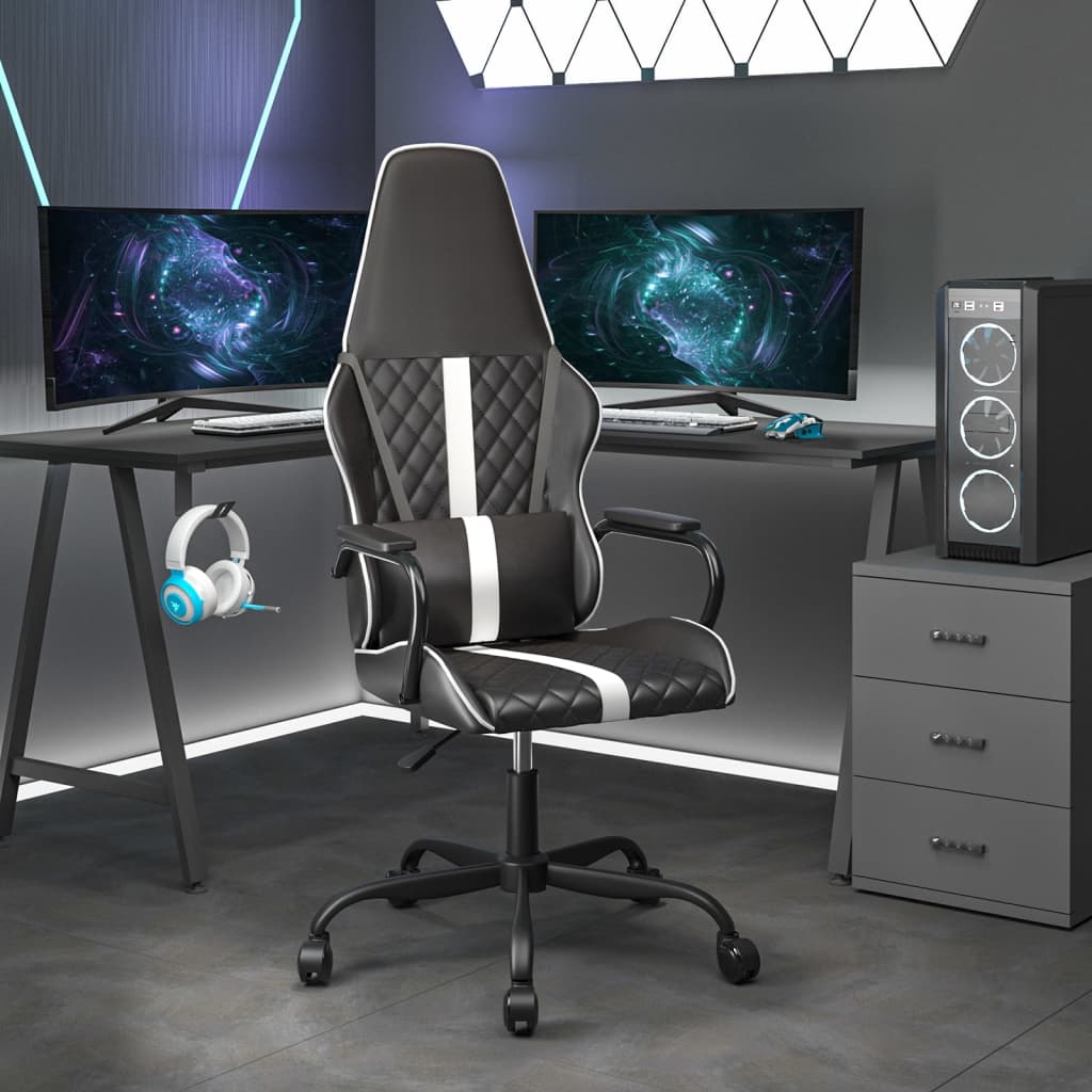 Cadeira de gaming couro artificial preto e vermelho