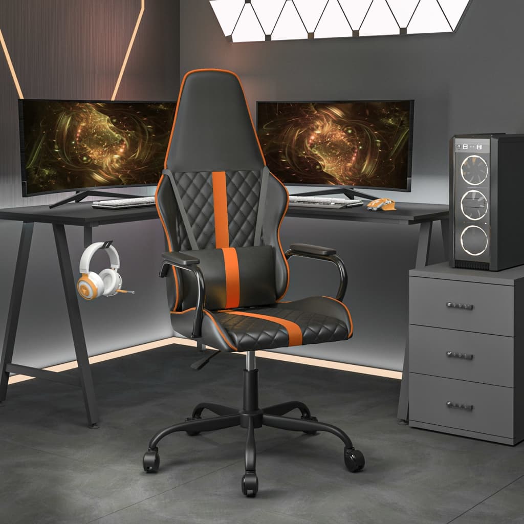 Cadeira de gaming couro artificial preto e vermelho