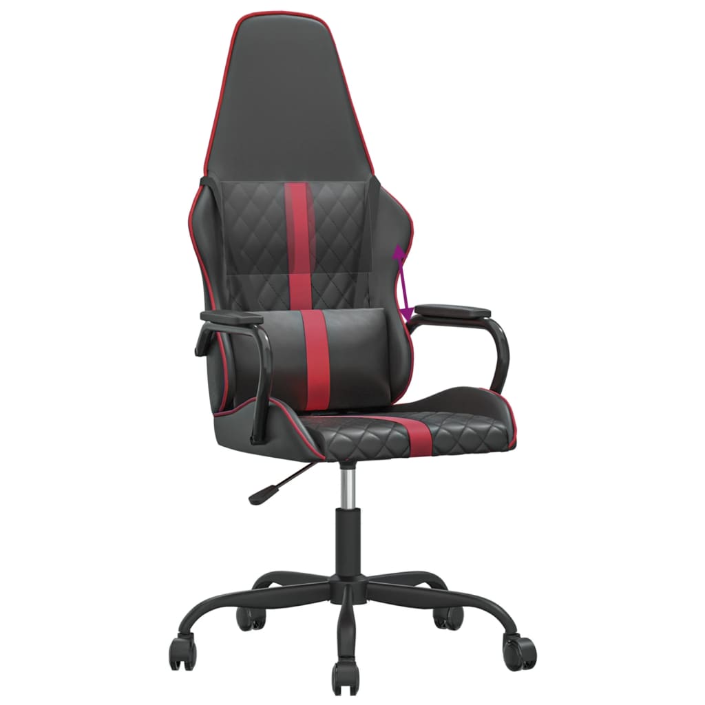 Cadeira de gaming couro artificial preto e vermelho