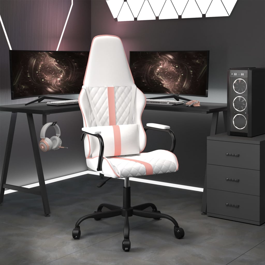 Cadeira de gaming couro artificial preto e vermelho