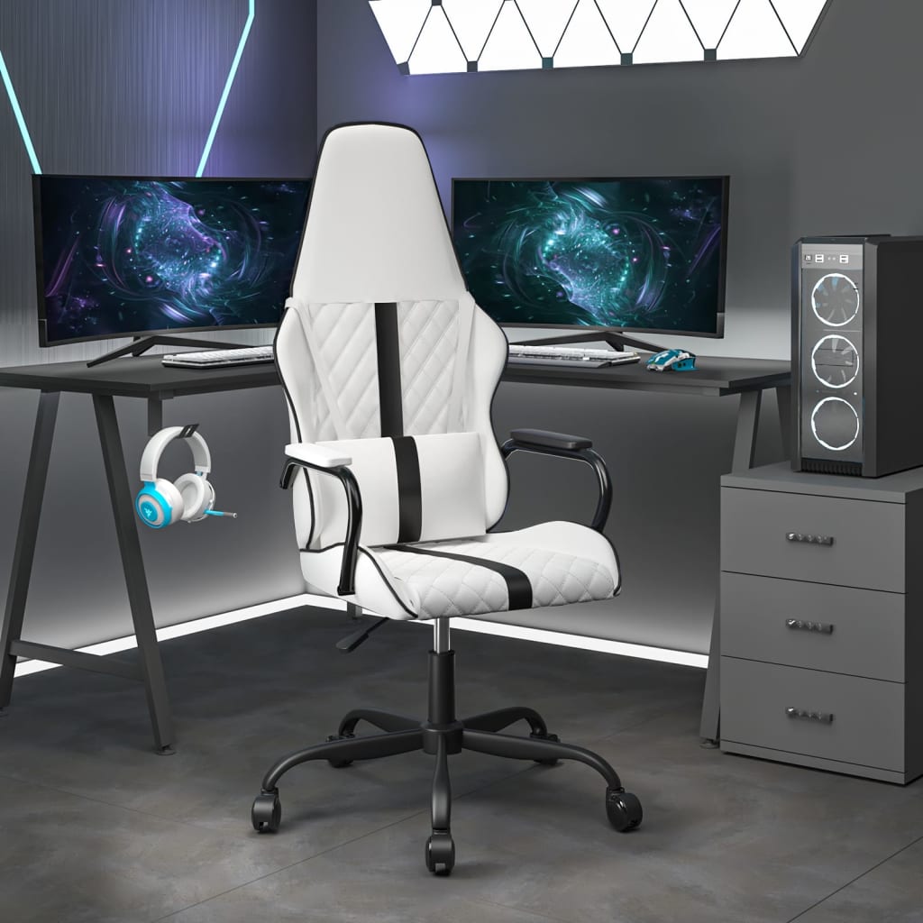 Cadeira de gaming couro artificial preto e vermelho