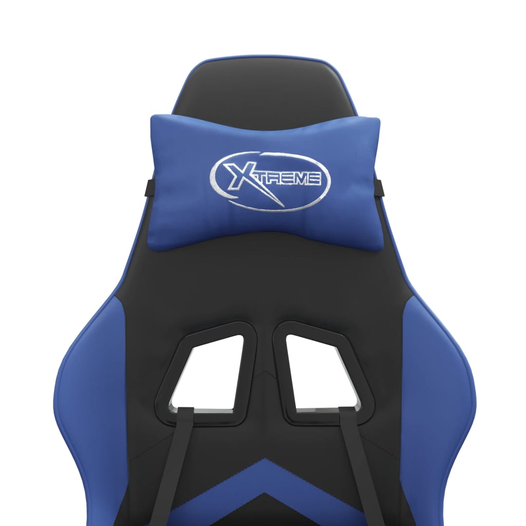 Cadeira gaming couro artificial preto e cinzento