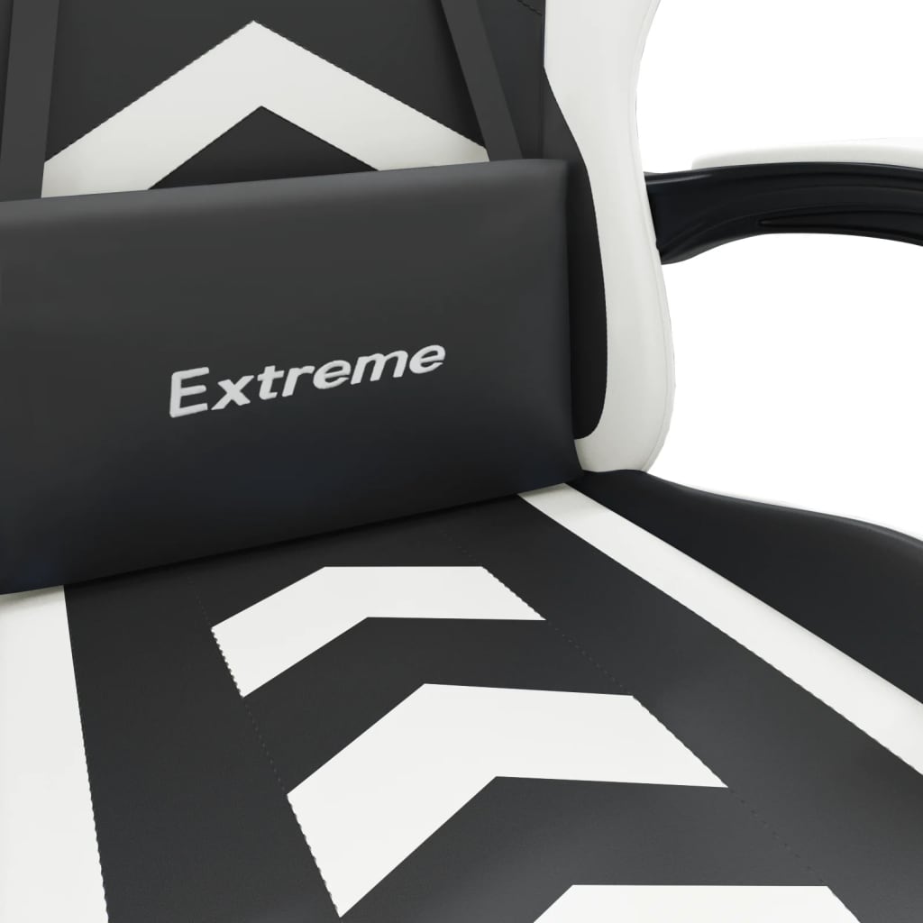 Cadeira gaming couro artificial preto e cinzento