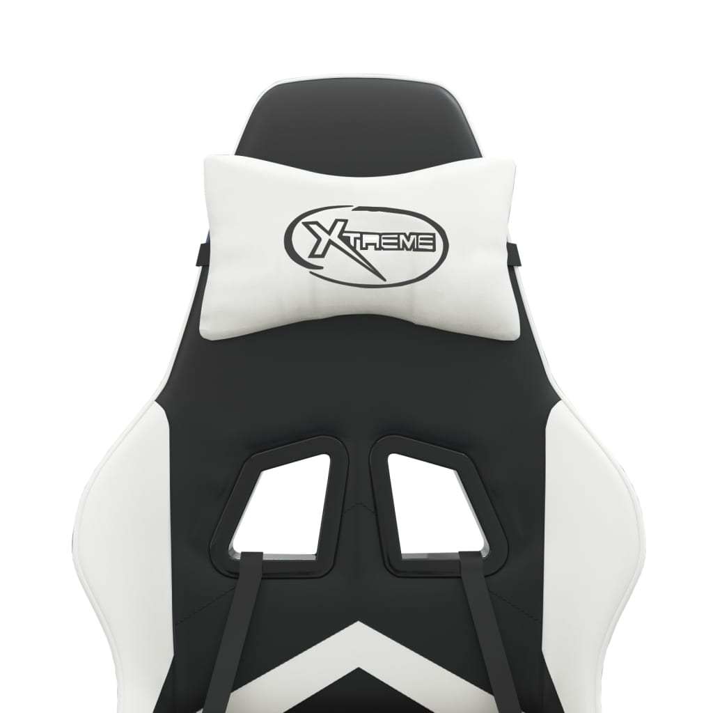 Cadeira gaming couro artificial preto e cinzento