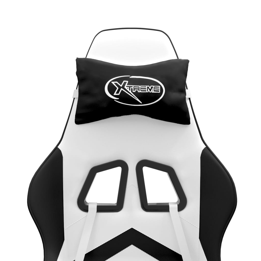 Cadeira gaming couro artificial preto e cinzento