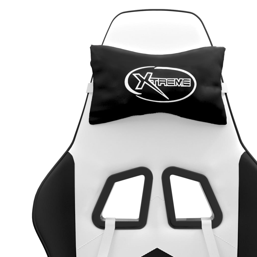 Cadeira gaming couro artificial preto e cinzento