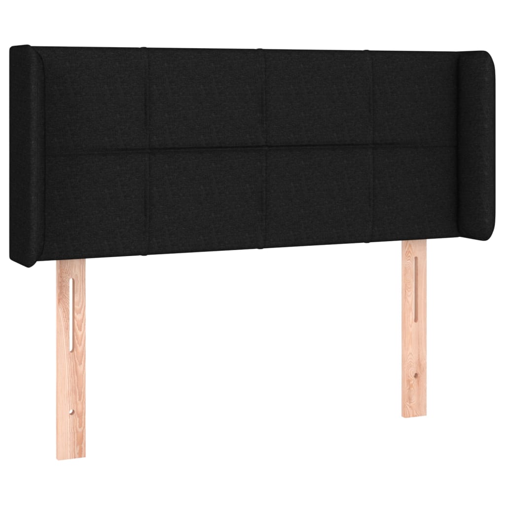 Cabeceira de cama c/ luzes LED tecido 83x16x78/88 cm preto