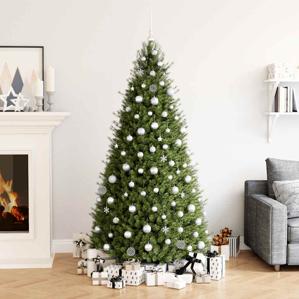 111 pcs conjunto de enfeites de Natal poliestireno prateado