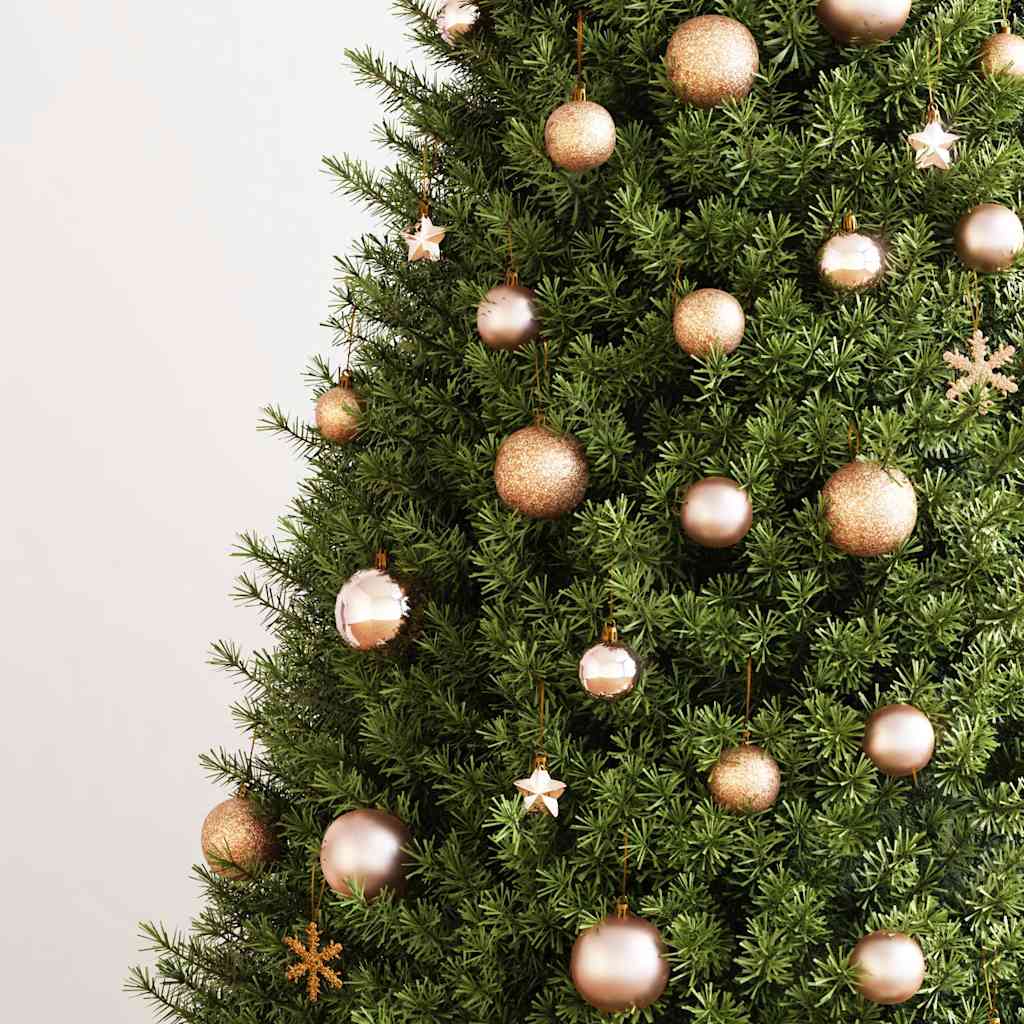 111 pcs conjunto de enfeites de Natal poliestireno rosa dourado