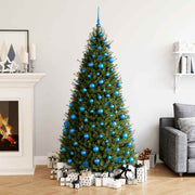 111 pcs conjunto de enfeites de Natal poliestireno azul