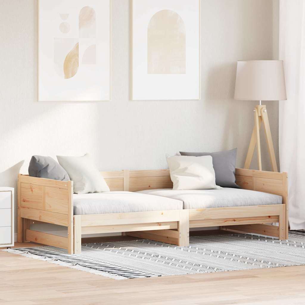 Cama Dia Rebatível Castanho 203.5 x 184 x 56.5 cm