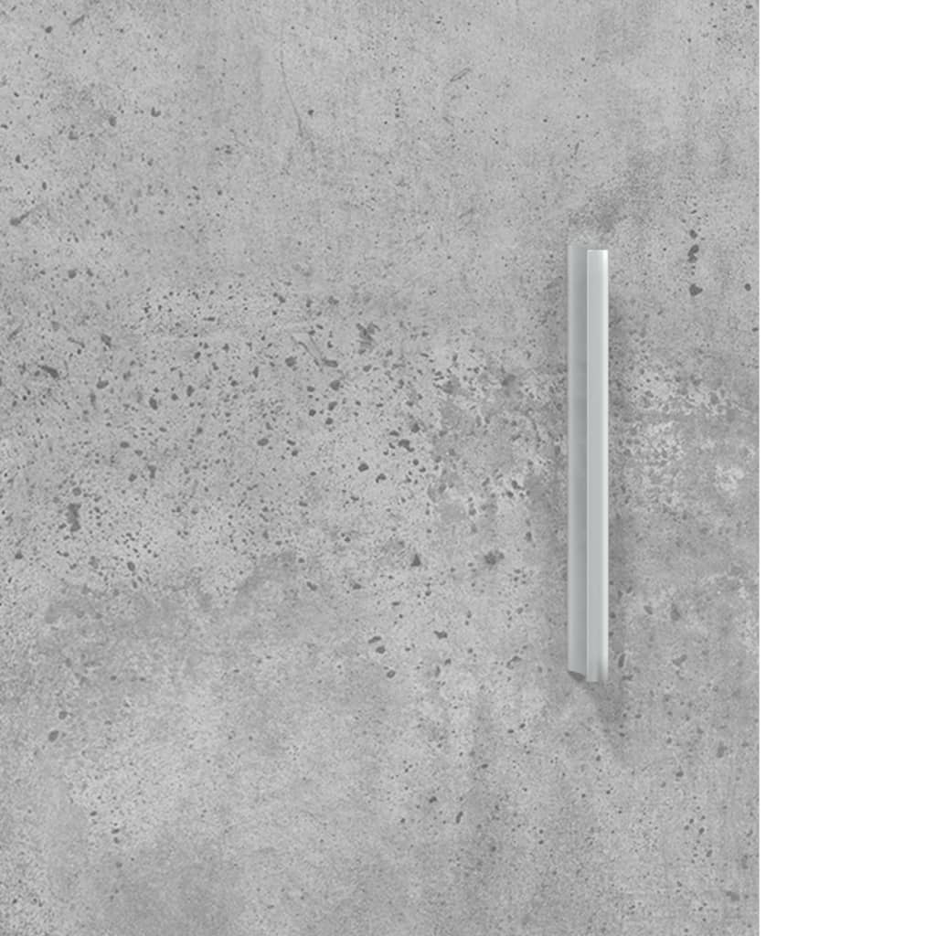 Suporte para aquário 121x41x58 cm, concreto cinza, madeira projetada