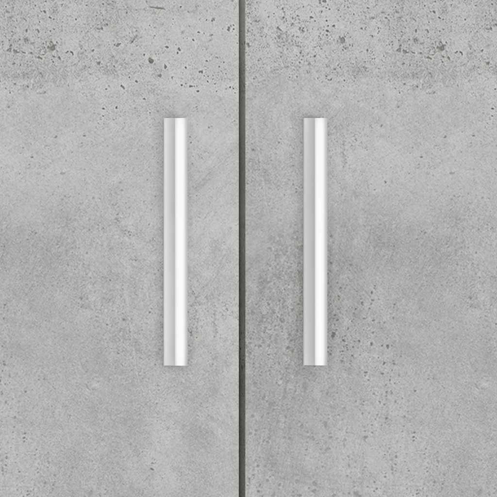 Suporte para aquário 81x36x73 cm, concreto cinza, madeira projetada