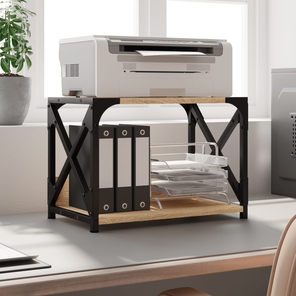 Suporte impressora 2 prateleiras deriv.madeira carvalho sonoma