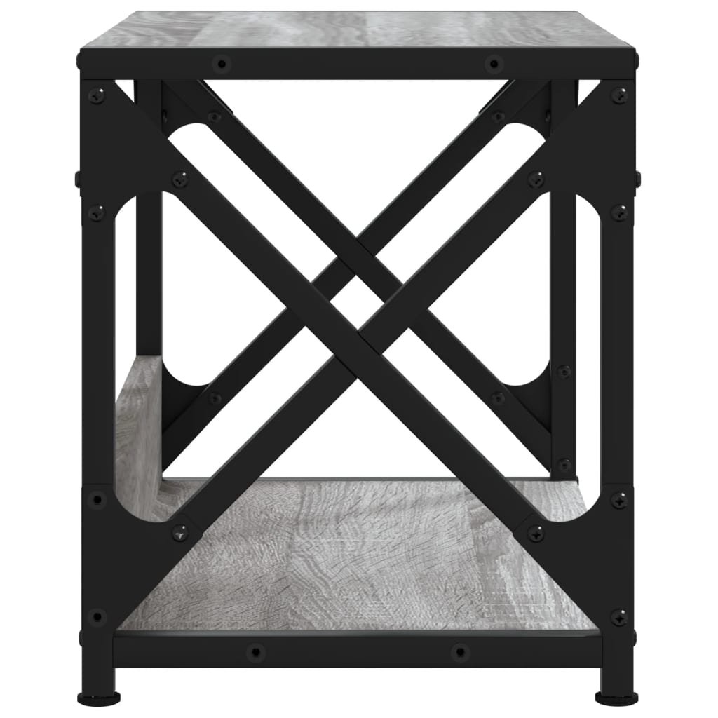 Suporte impressora 2 prateleiras deriv.madeira cinzento sonoma