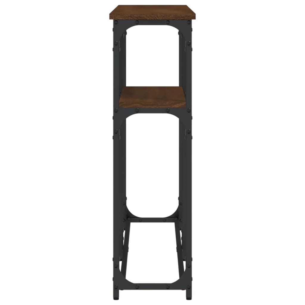 Mesa consola 145x22,5x75cm derivados madeira carvalho castanho