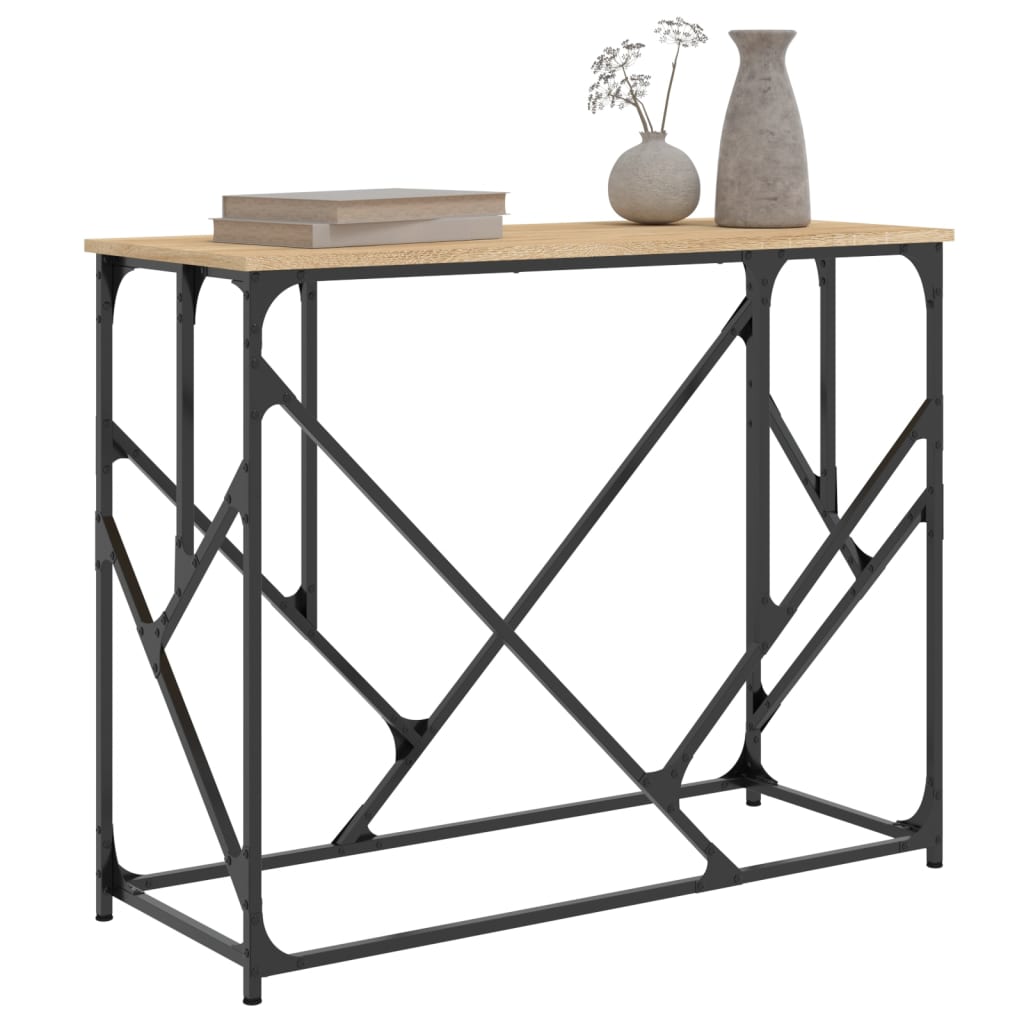 Mesa consola 100x40x80 cm derivados de madeira carvalho sonoma