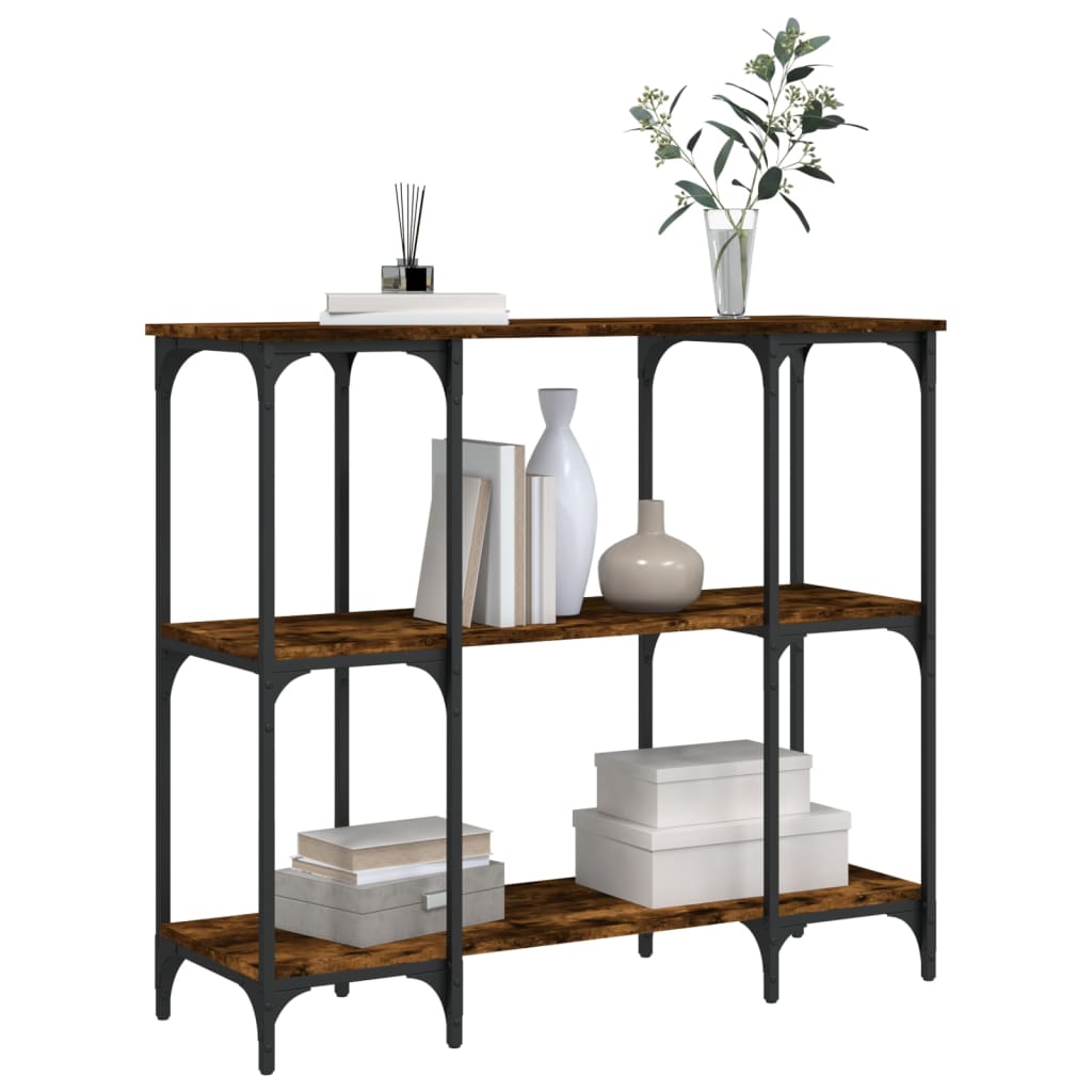 Mesa consola 102x35x90 cm derivados de madeira carvalho fumado