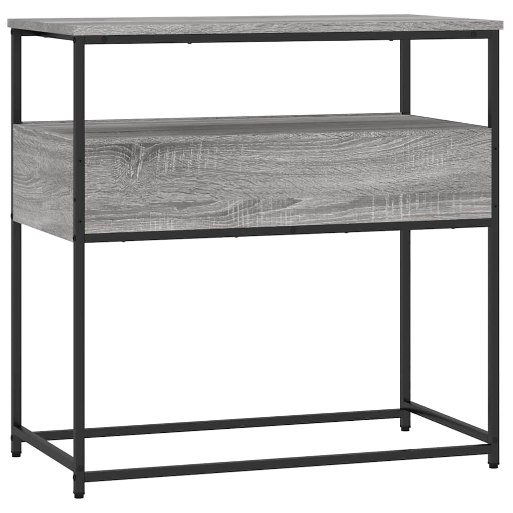 Mesa consola 75x40x75 cm derivados de madeira cinzento sonoma
