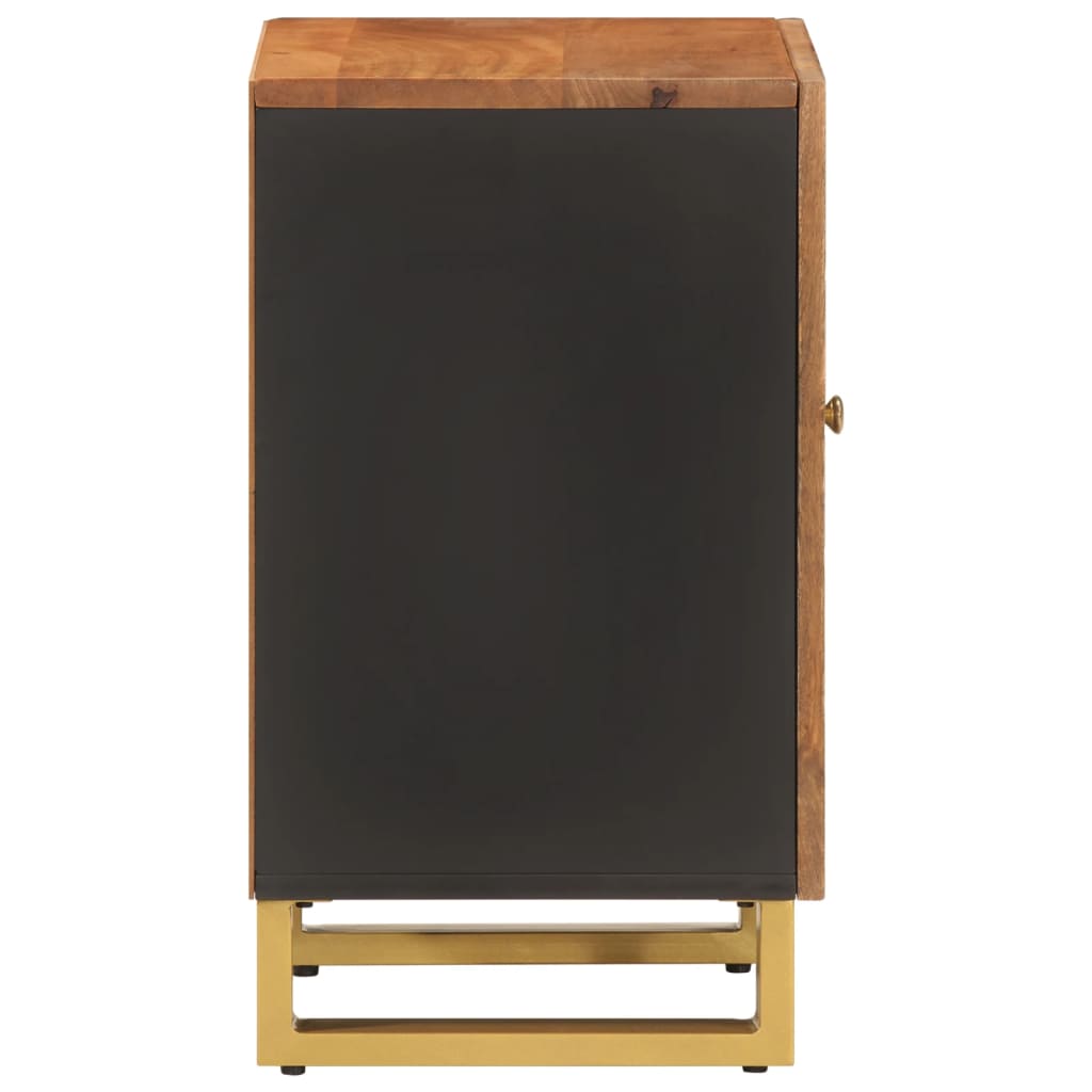 Armário casa banho 38x33,5x58cm mangueira maciça castanho/preto