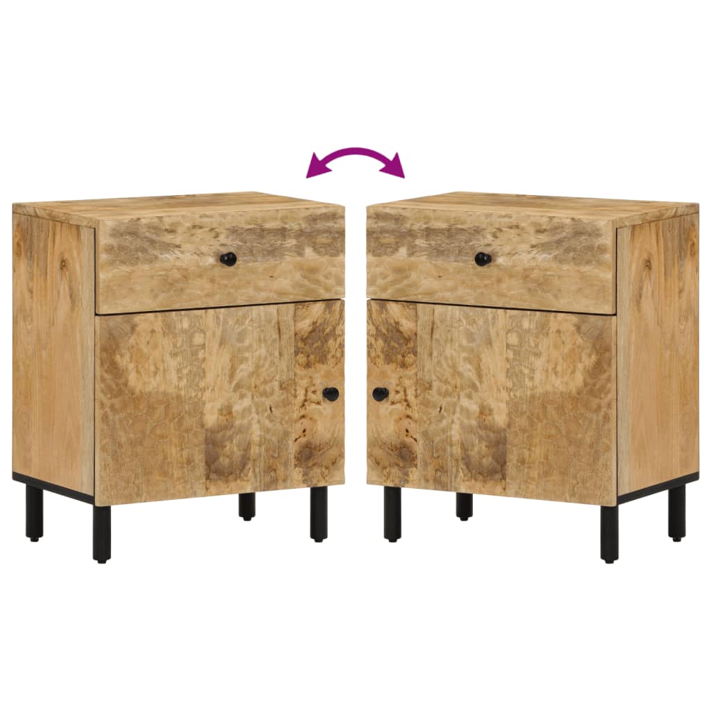 Mesa de cabeceira 50x33x60 cm madeira de mangueira maciça