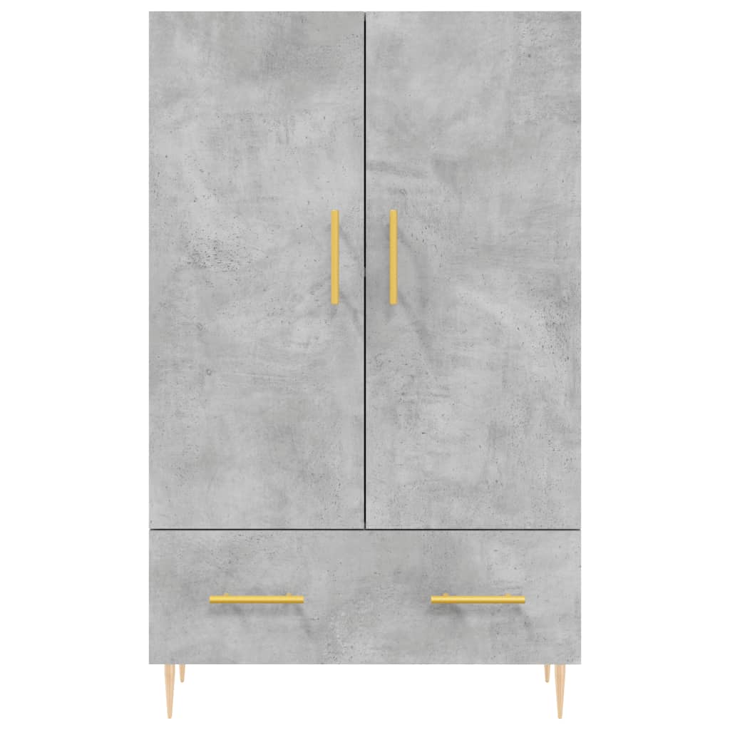 Aparador alto 69,5x31x115 cm derivados de madeira cinza-cimento