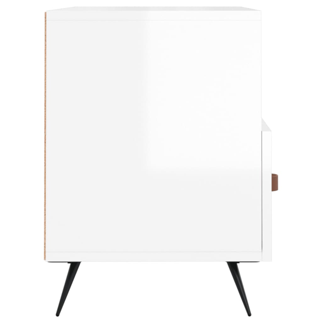 Móvel de TV 80x36x50 cm derivados de madeira branco brilhante