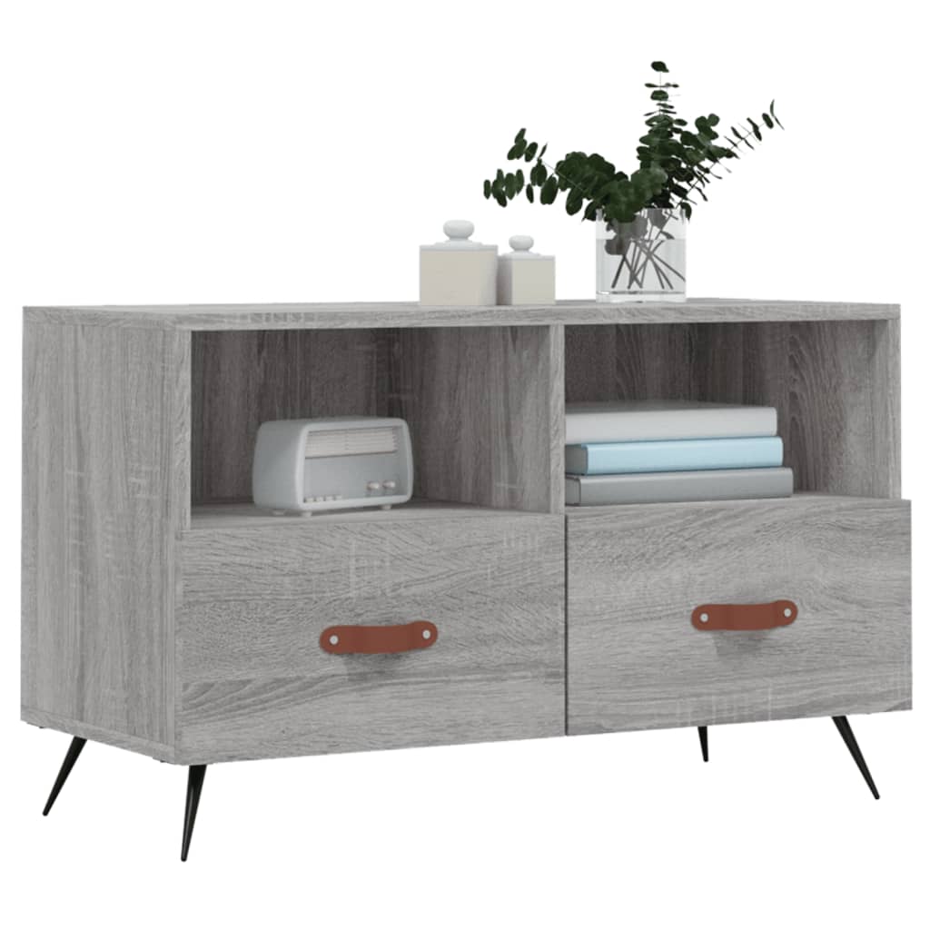 Móvel de TV 80x36x50 cm derivados de madeira cinzento sonoma