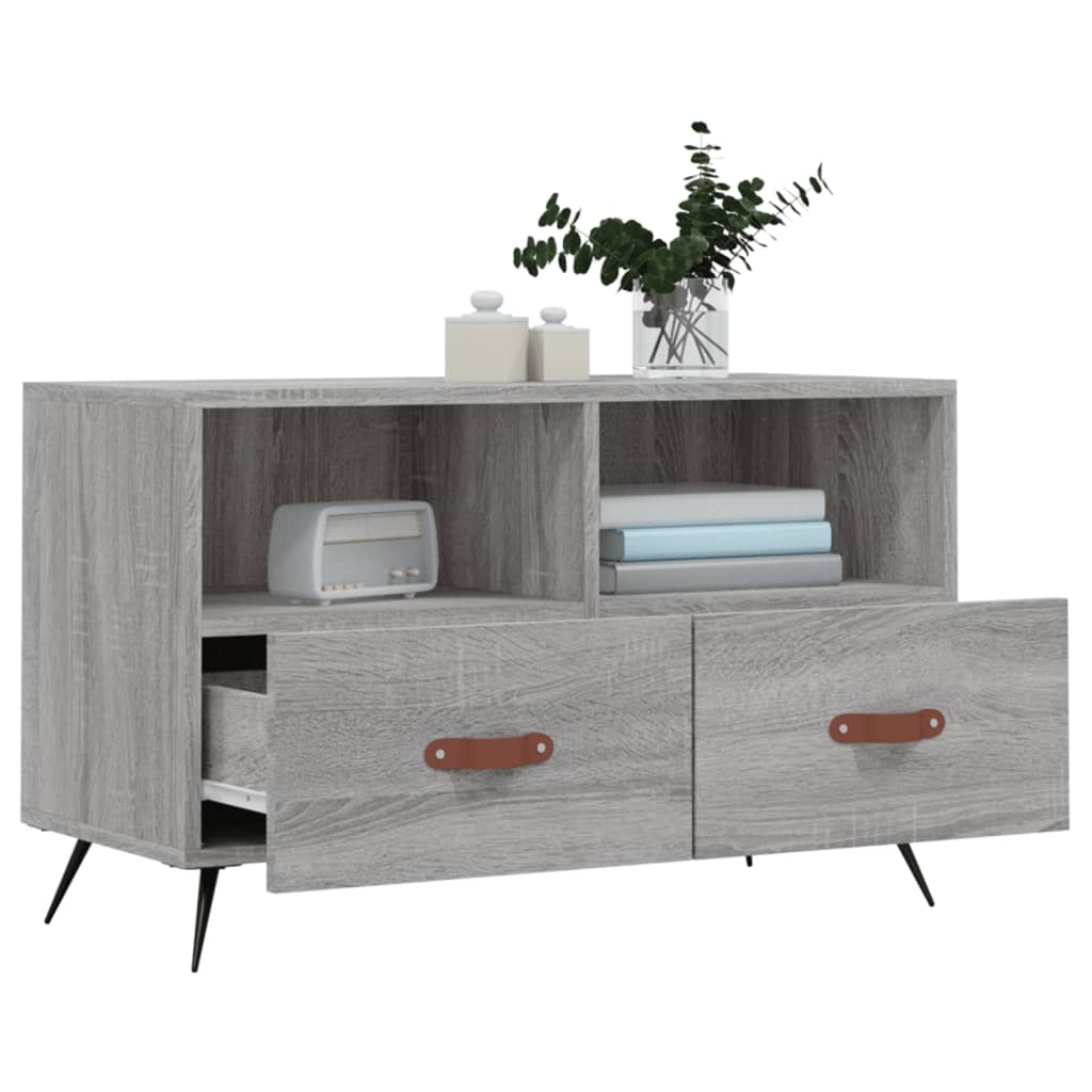 Móvel de TV 80x36x50 cm derivados de madeira cinzento sonoma