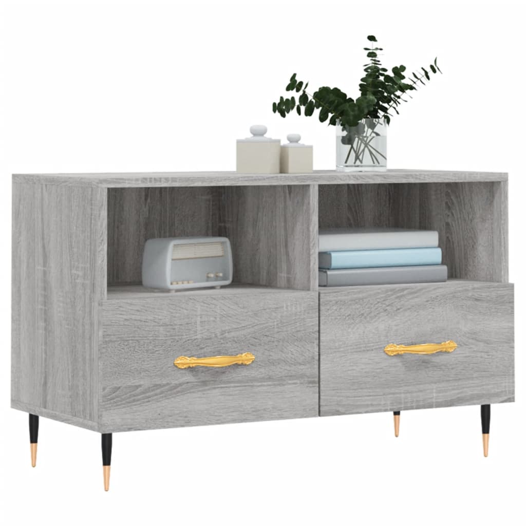 Móvel de TV 80x36x50 cm derivados de madeira cinzento sonoma