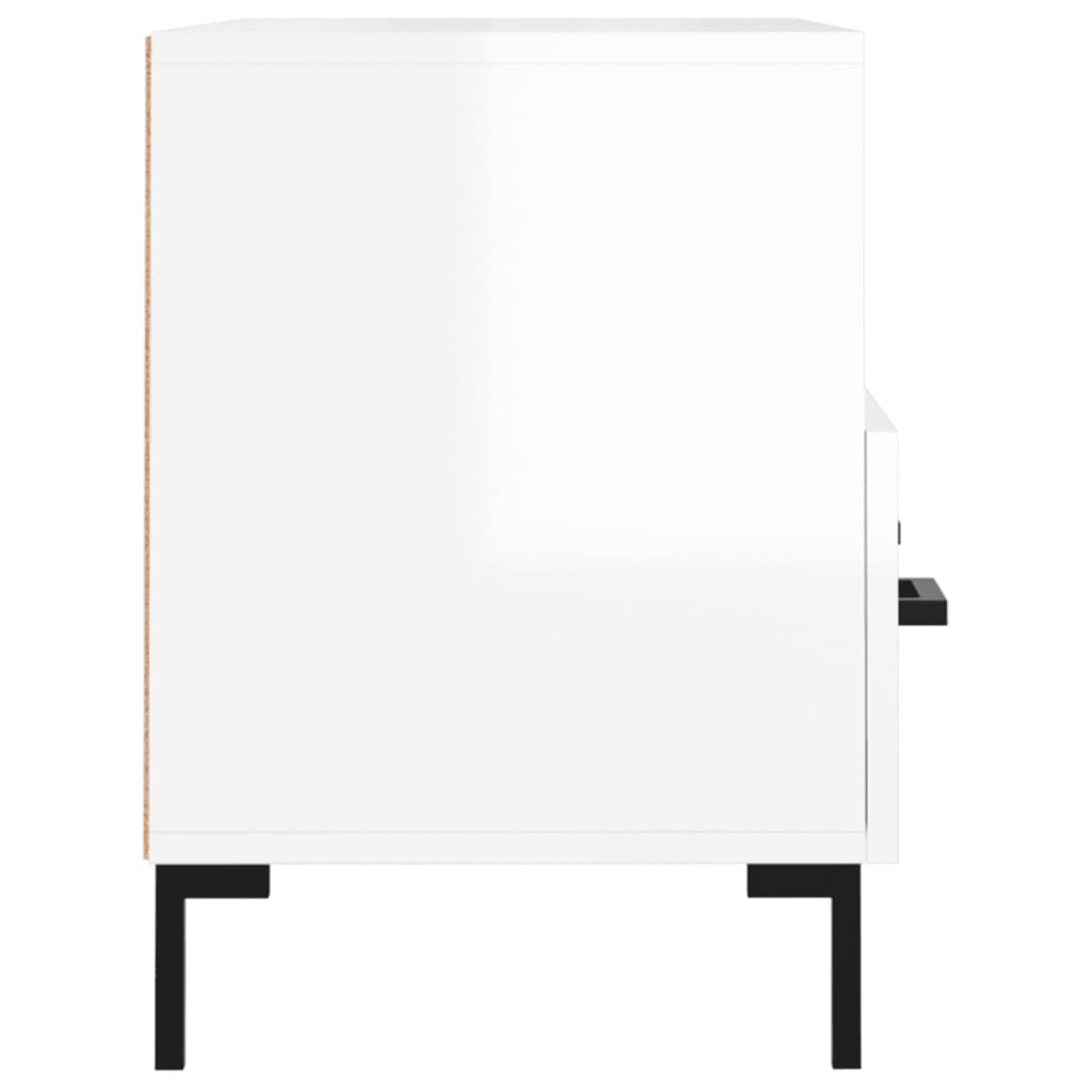 Móvel de TV 80x36x50 cm derivados de madeira branco brilhante
