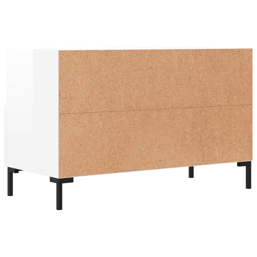 Móvel de TV 80x36x50 cm derivados de madeira branco brilhante