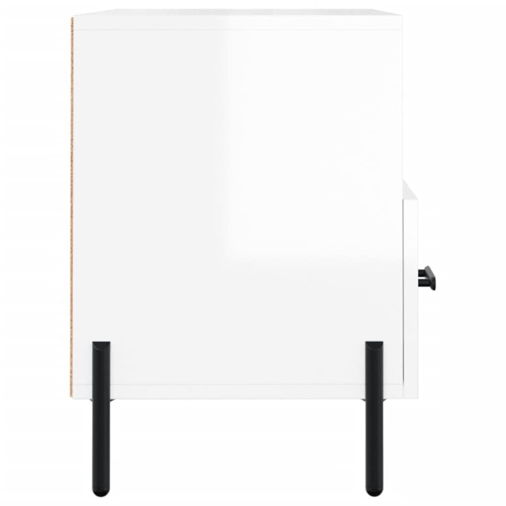 Móvel de TV 80x36x50 cm derivados de madeira branco brilhante