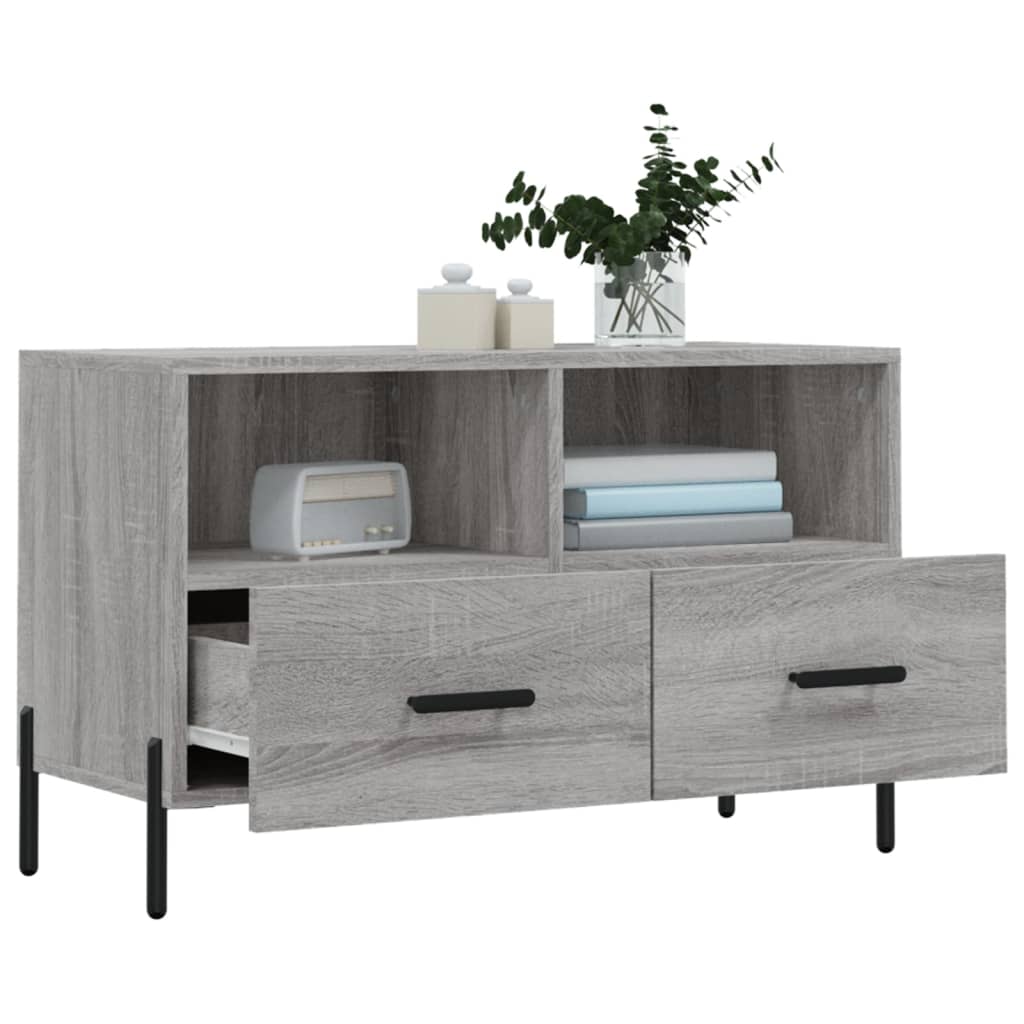 Móvel de TV 80x36x50 cm derivados de madeira cinzento sonoma