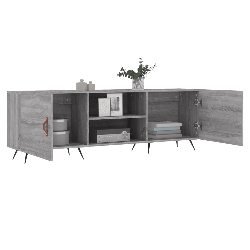 Móvel de TV 150x30x50 cm derivados de madeira cinzento sonoma