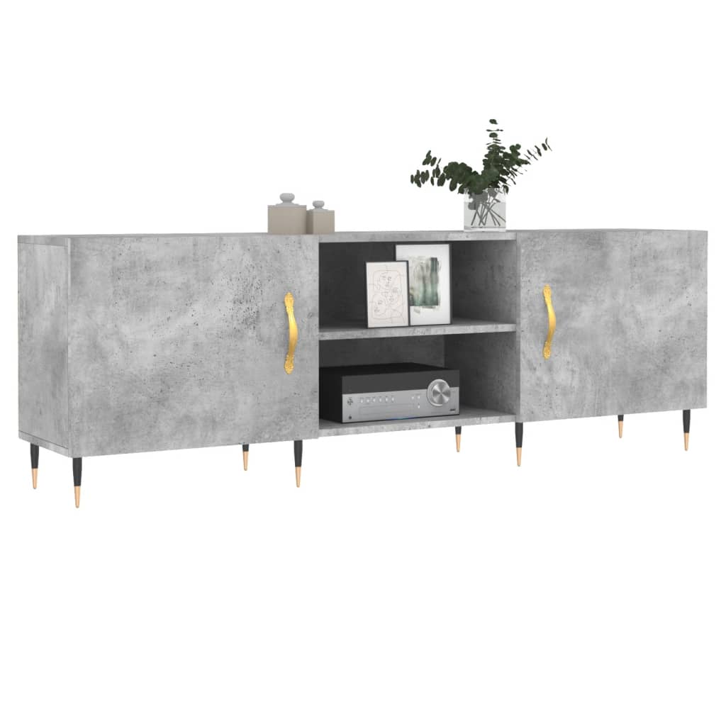 Móvel de TV 150x30x50 cm derivados de madeira cinza-cimento