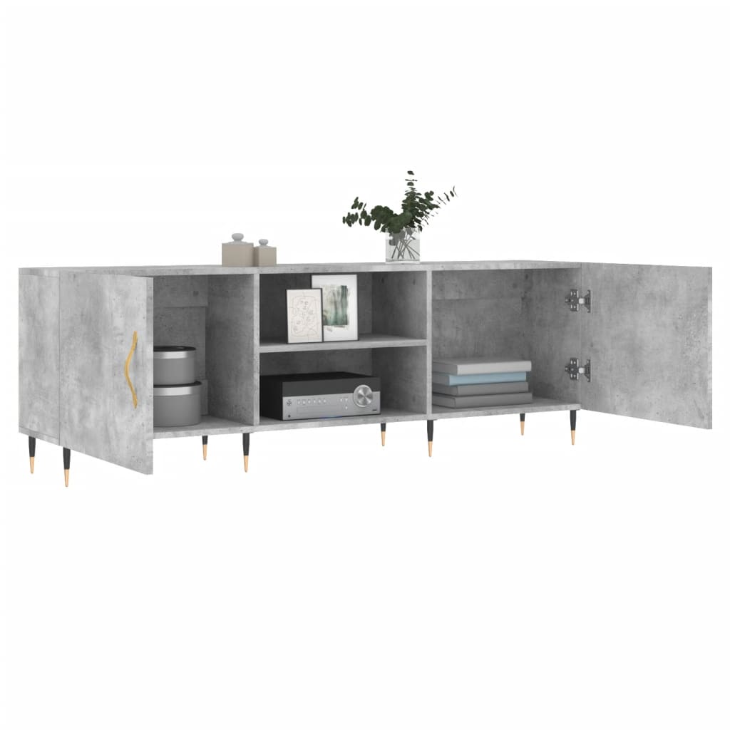 Móvel de TV 150x30x50 cm derivados de madeira cinza-cimento