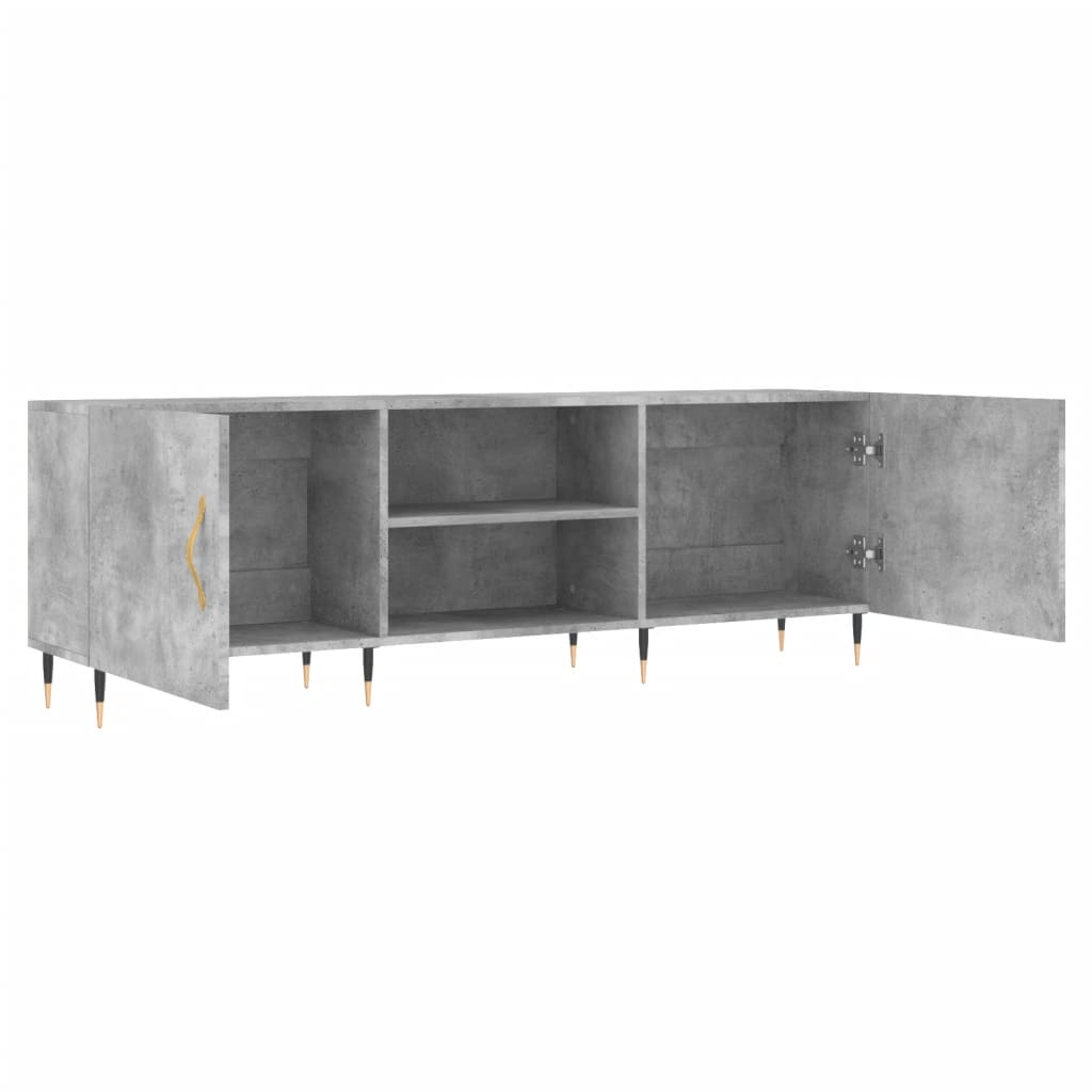 Móvel de TV 150x30x50 cm derivados de madeira cinza-cimento