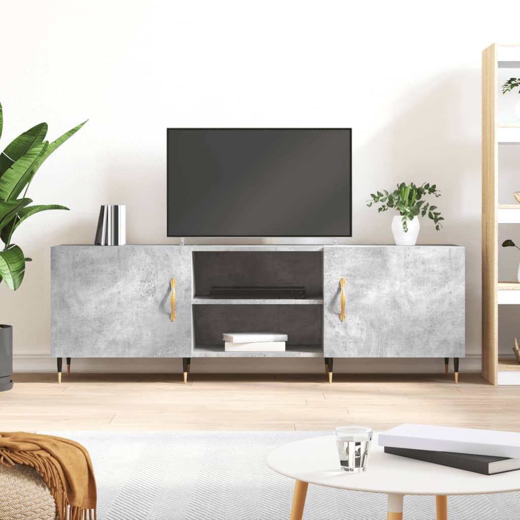 Móvel de TV 150x30x50 cm derivados de madeira cinza-cimento