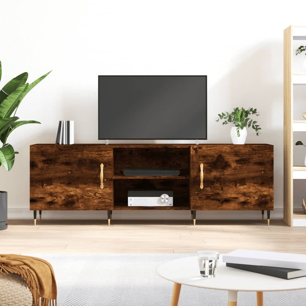 Móvel de TV 150x30x50 cm derivados de madeira carvalho fumado