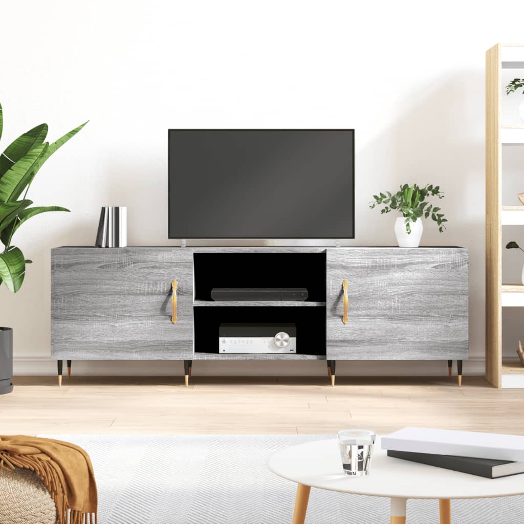 Móvel de TV 150x30x50 cm derivados de madeira cinzento sonoma