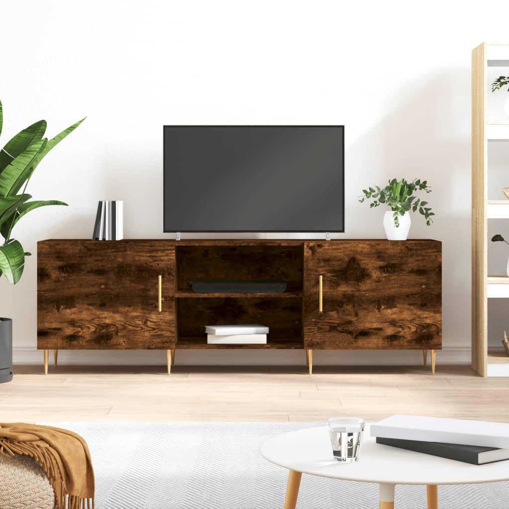Móvel de TV 150x30x50 cm derivados de madeira carvalho fumado