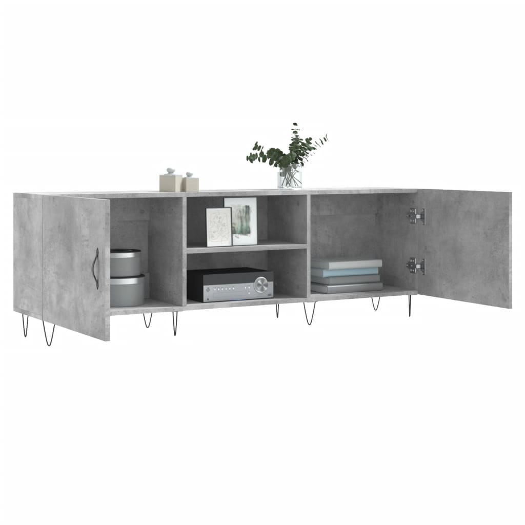 Móvel de TV 150x30x50 cm derivados de madeira cinza-cimento