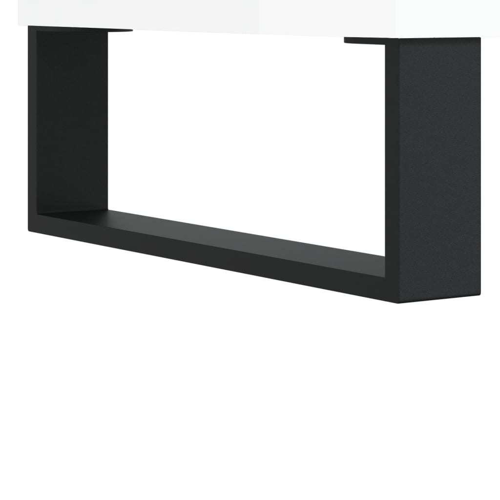 Móvel de TV 150x30x50 cm derivados de madeira branco brilhante