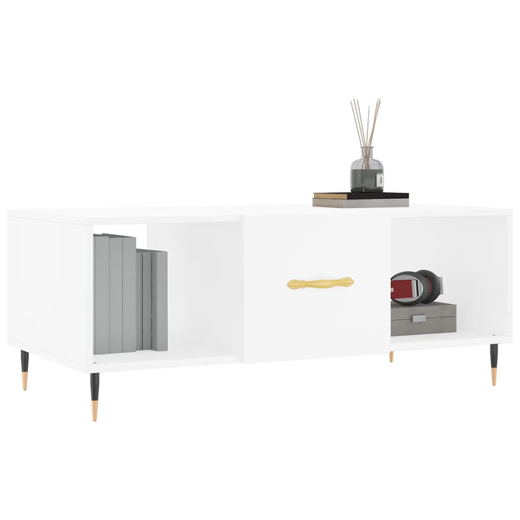 Mesa de centro 102x50x40 cm madeira processada branco